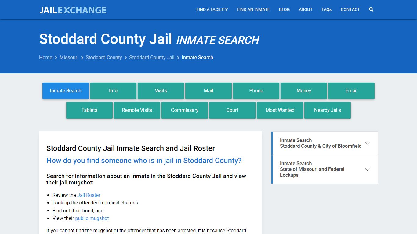 Inmate Search: Roster & Mugshots - Stoddard County Jail, MO